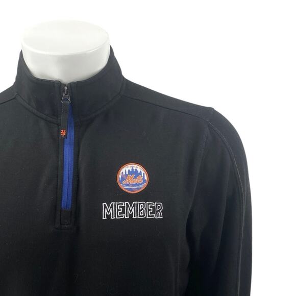 Member New York Mets MLB Basketball Omni-Wick Shotgun Quarter-Zip Pullover Sz L - Picture 2 of 5